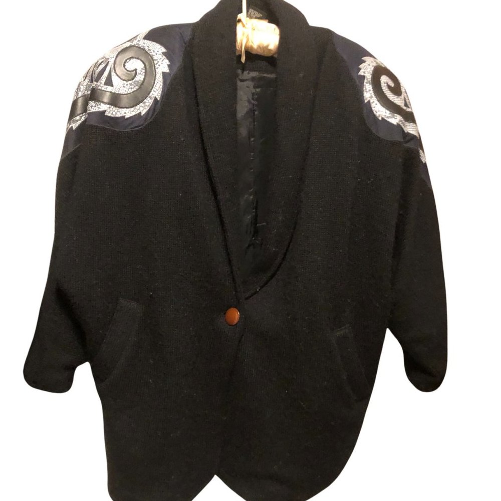 I B Diffusion Oversized Sweater Jacket Vintage Wo… - image 1